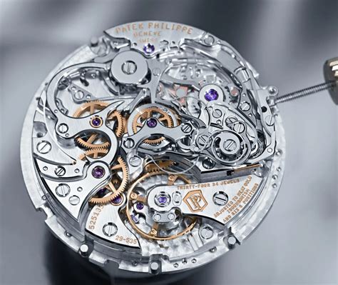 watch with mechanism showing.